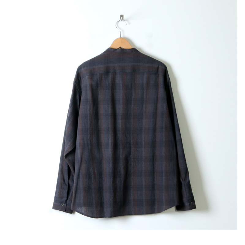 WELLDER (ウェルダー) Band Collar Shirt Jacket / バンドカラーシャツ 