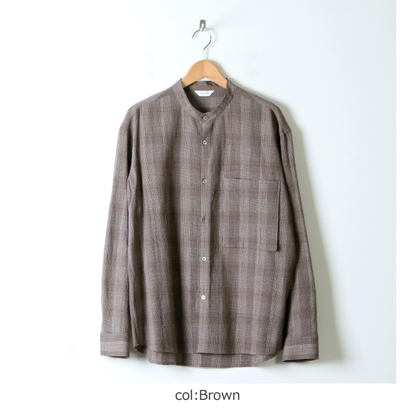 WELLDER (ウェルダー) Band Collar Shirt Jacket / バンドカラーシャツ