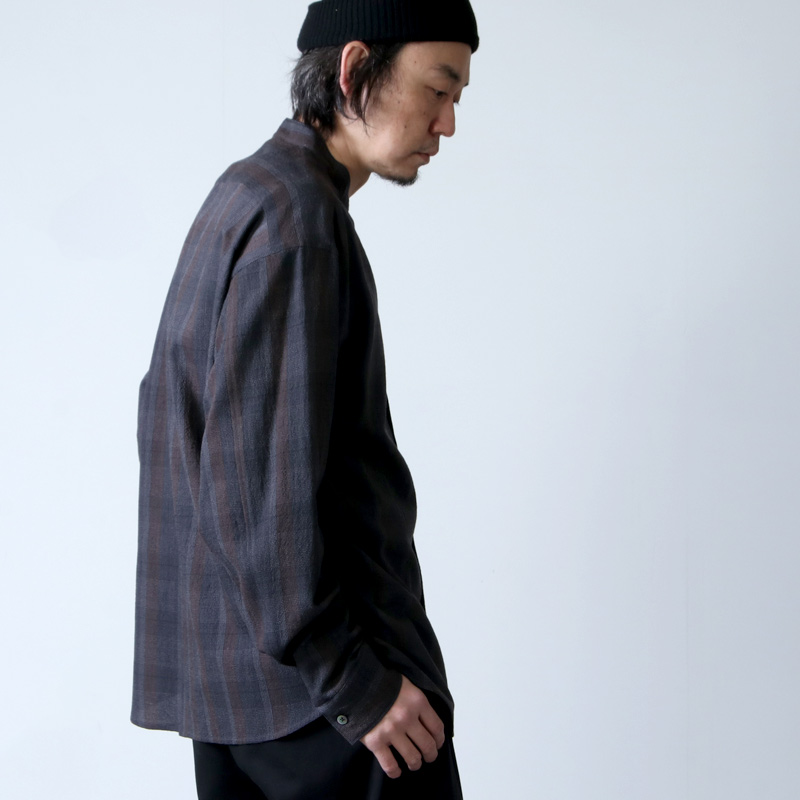 WELLDER (ウェルダー) Band Collar Shirt Jacket / バンドカラーシャツ