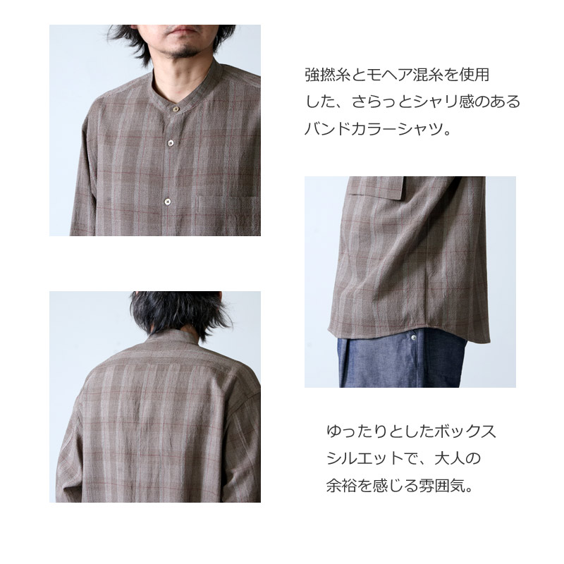 wellder 19ss バンドカラーシャツ