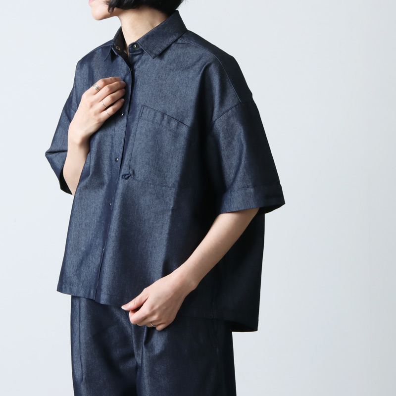 WILD THINGS (ワイルドシングス) NANOTEX DENIM S/S SHIRT / ナノ