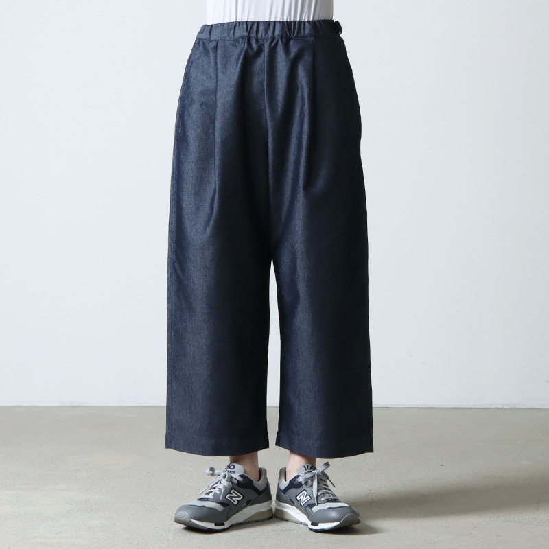 WILD THINGS (ワイルドシングス) NANOTEX DENIM TUCK WIDE PANTS / ナノテックスデニムタックワイドパンツ