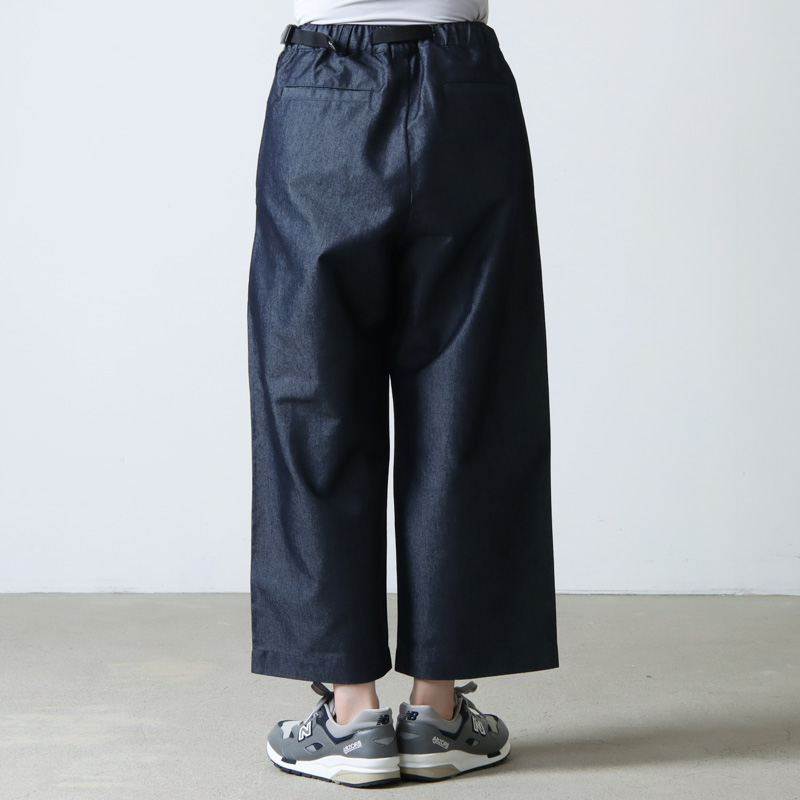 WILD THINGS (ワイルドシングス) NANOTEX DENIM TUCK WIDE PANTS / ナノテックスデニムタックワイドパンツ