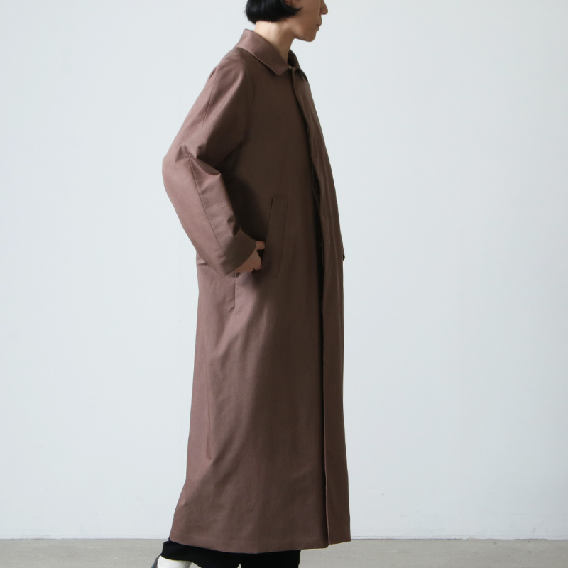 ヤエカ SOUTIEN COLLAR COAT - LONG / BROWN | guardline.kz