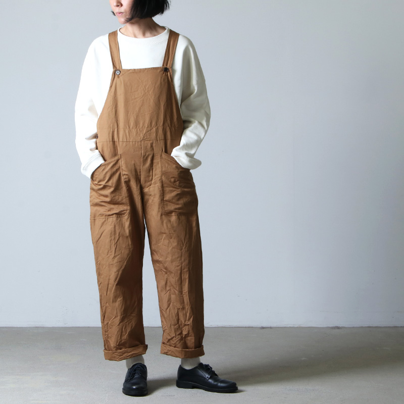 YAECA (ヤエカ) WRITE OVERALL COTTON RAMIE / ライトオーバーオール