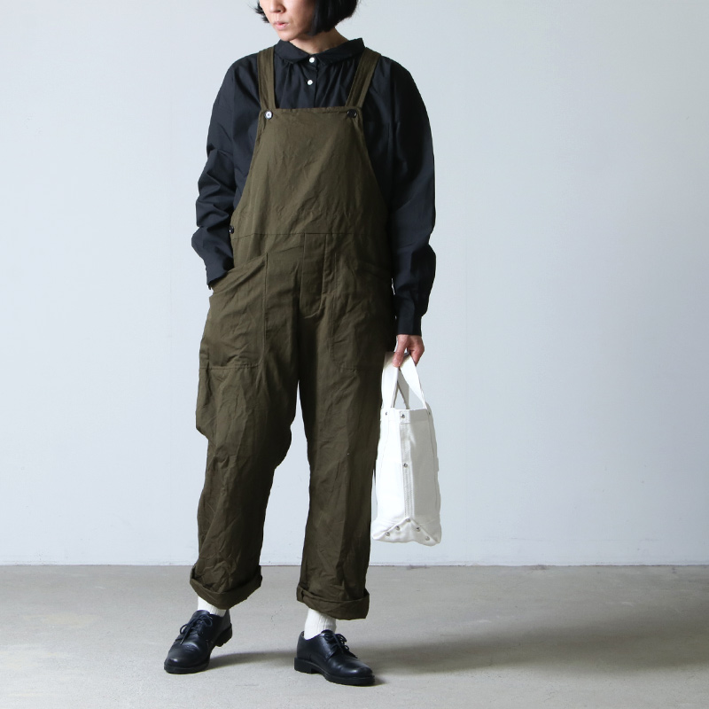 YAECA(䥨) WRITE OVERALL COTTON RAMIE