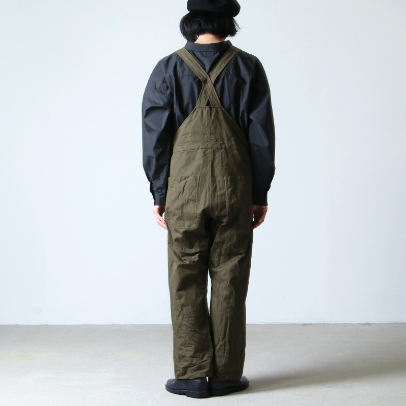 YAECA (ヤエカ) WRITE OVERALL COTTON RAMIE / ライトオーバーオール