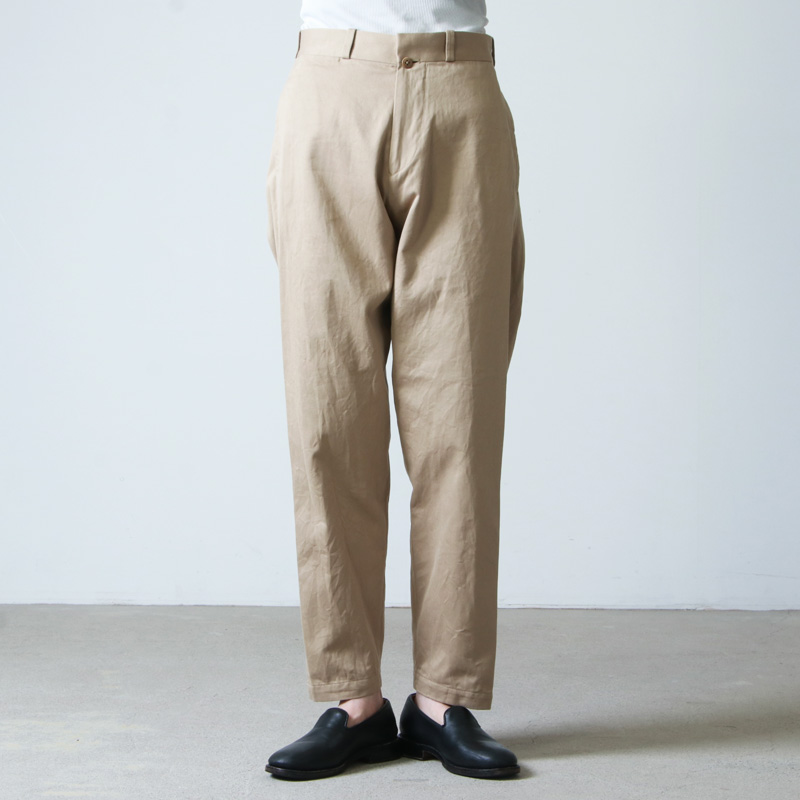 YAECA (ヤエカ) CHINO CLOTH PANTS WIDE TAPERED / チノクロスパンツ