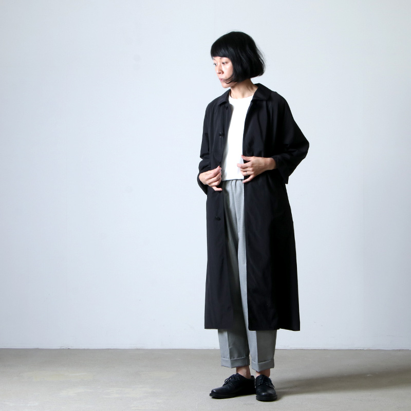 YAECA (ヤエカ) CONTEMPO RAIN COAT black / コンテンポレインコート