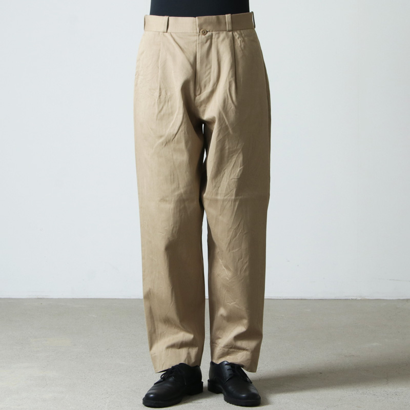 YAECA (ヤエカ) CHINO CLOTH PANTS TACK TAPERED / チノクロスパンツ 