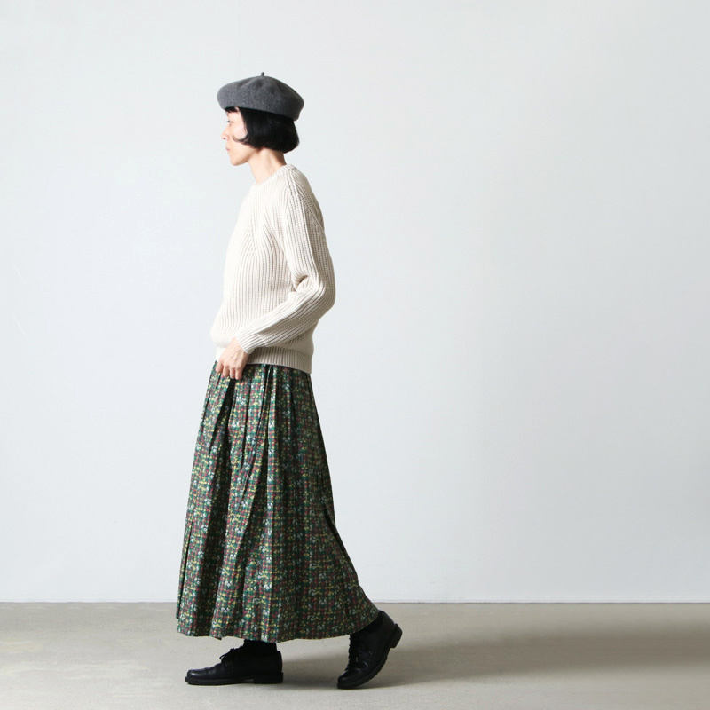 YAECA (ヤエカ) WRITE GATHER SKIRT LIBERTY / ライトギャザースカート ...