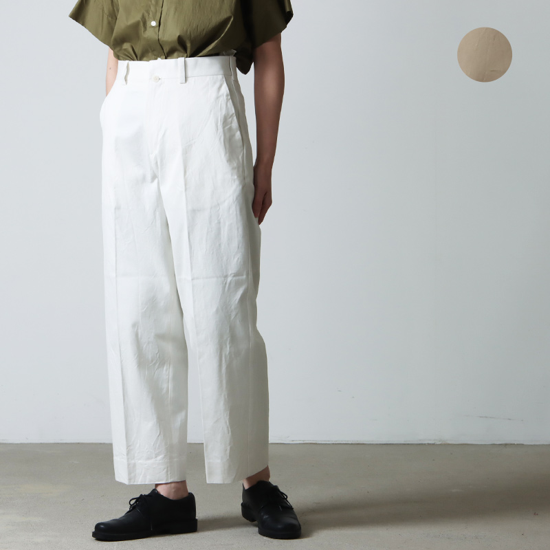 YAECA (ヤエカ) CHINO CLOTH PANTS CREASED / チノクロスパンツクリース