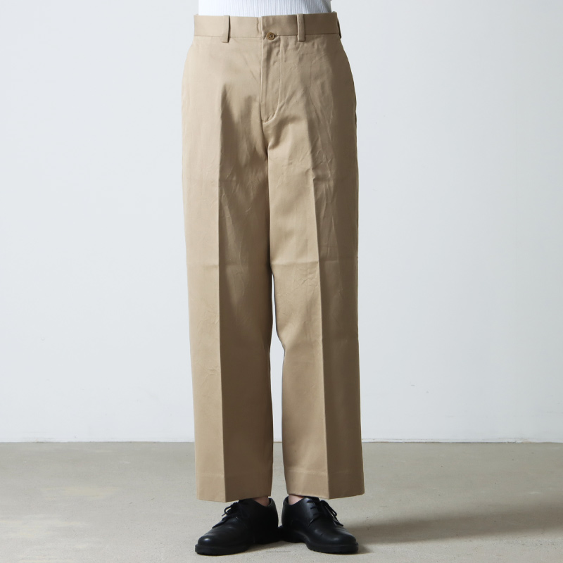 YAECA (ヤエカ) CHINO CLOTH PANTS CREASED / チノクロスパンツクリース