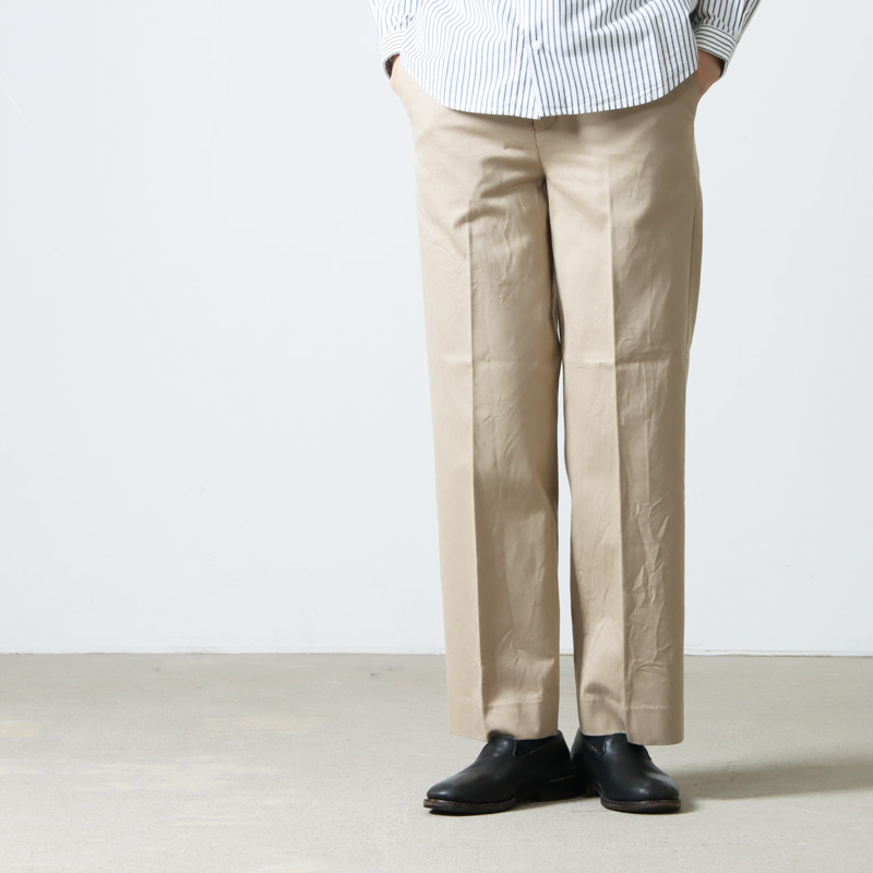 YAECA / ヤエカ CREASED - CHINO / KHAKI | www.hartwellspremium.com