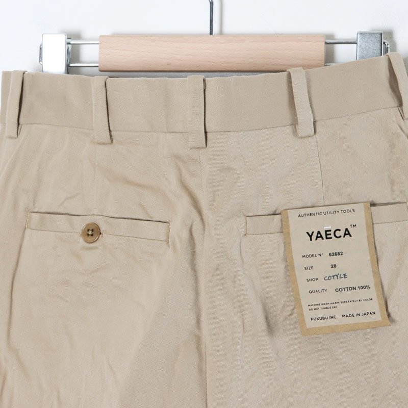 ファッションなデザイン ヤエカ CHINO CLOTH PANTS CREASED チノパンツ