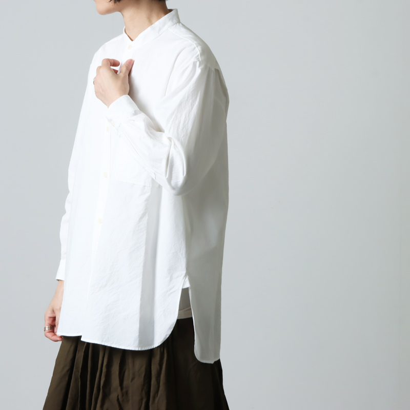 YAECA (ヤエカ) WRITE STAND COLLAR SHIRT / ライトライトスタンドカラーシャツ