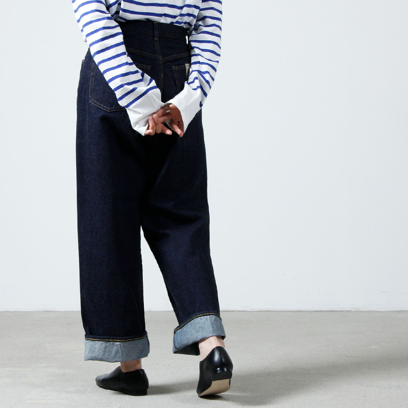 YAECA(䥨) 14-13W DENIM PANTS WIDE CROPPED