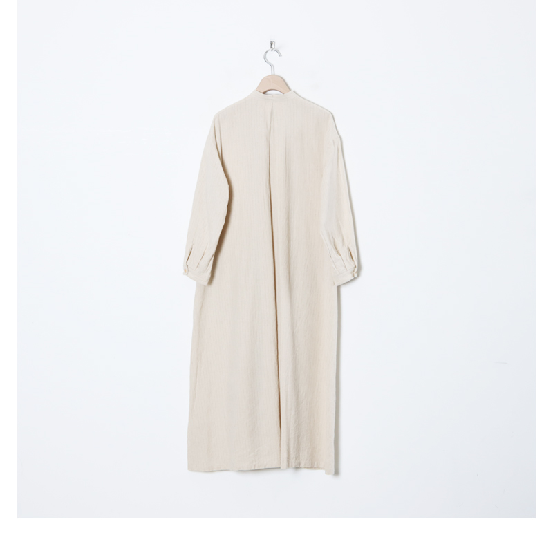 YAECA (ヤエカ) WRITE STAND COLLAR WORK SHIRT DRESS / ライトスタンドカラーワークシャツドレス