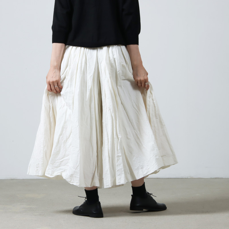 YAECA(䥨) WRITE CULOTTES  COTTON LINEN