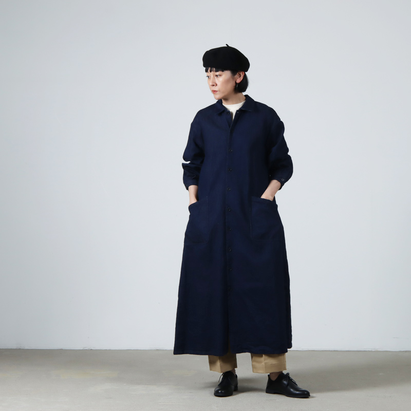 YAECA (ヤエカ) CANVAS DESIGN WORK SHIRT DRESS / ワークシャツドレス