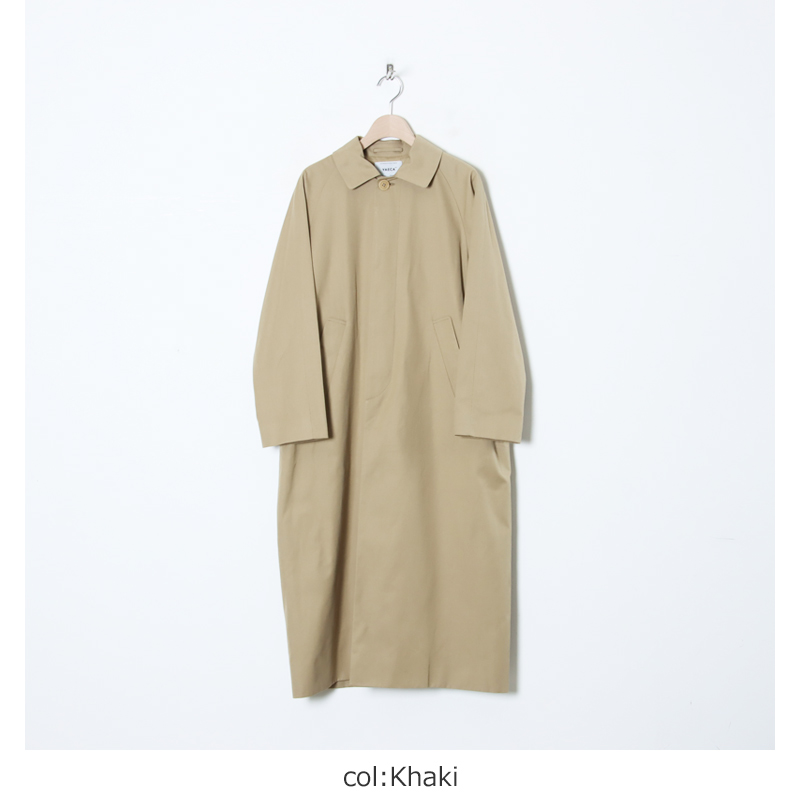 YAECA(䥨) SOUTIEN COLLAR COAT STANDARD