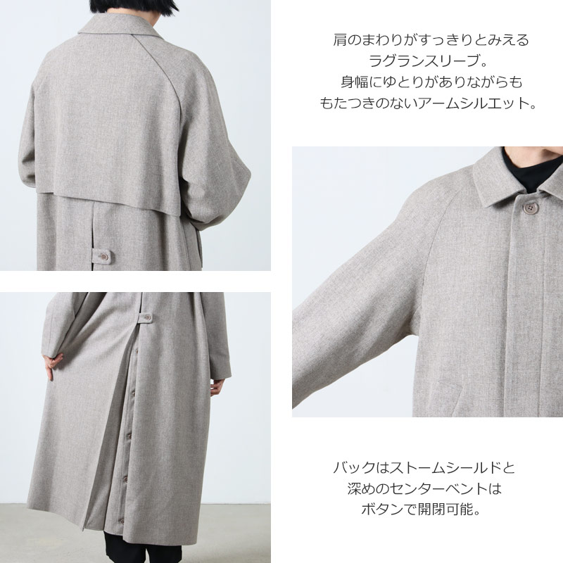 YAECA(䥨) SOUTIEN COLLAR COAT WOOL