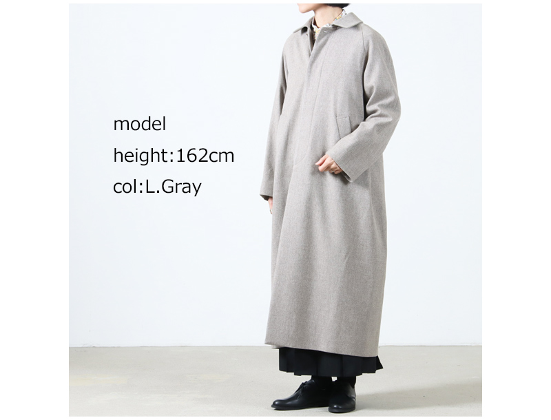 YAECA(䥨) SOUTIEN COLLAR COAT WOOL