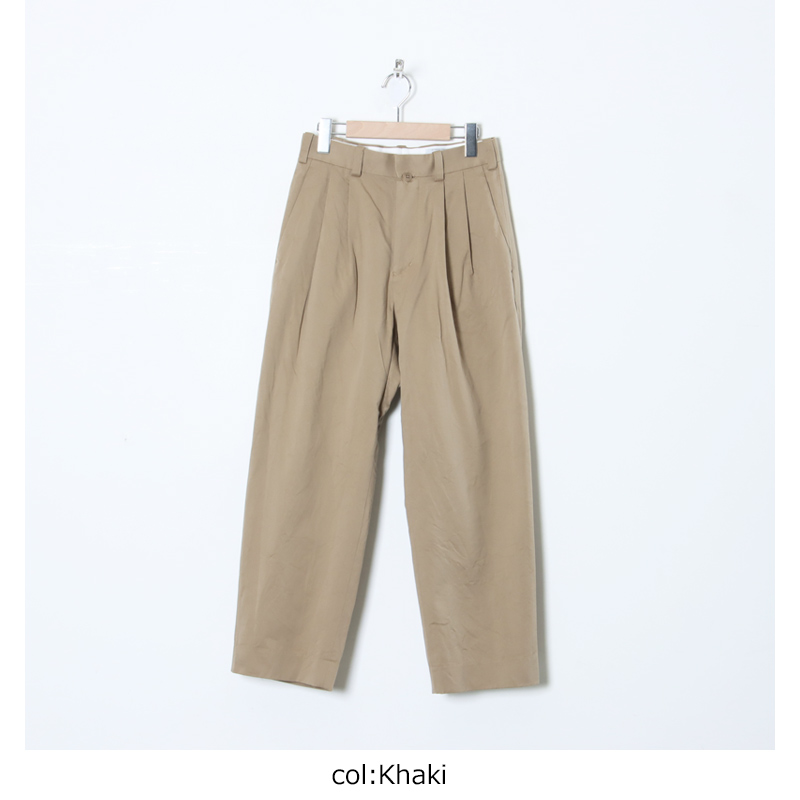 【超新作】 CHINO (ヤエカ) YAECA CLOTH TAPERED TUCK TWO PANTS パンツ