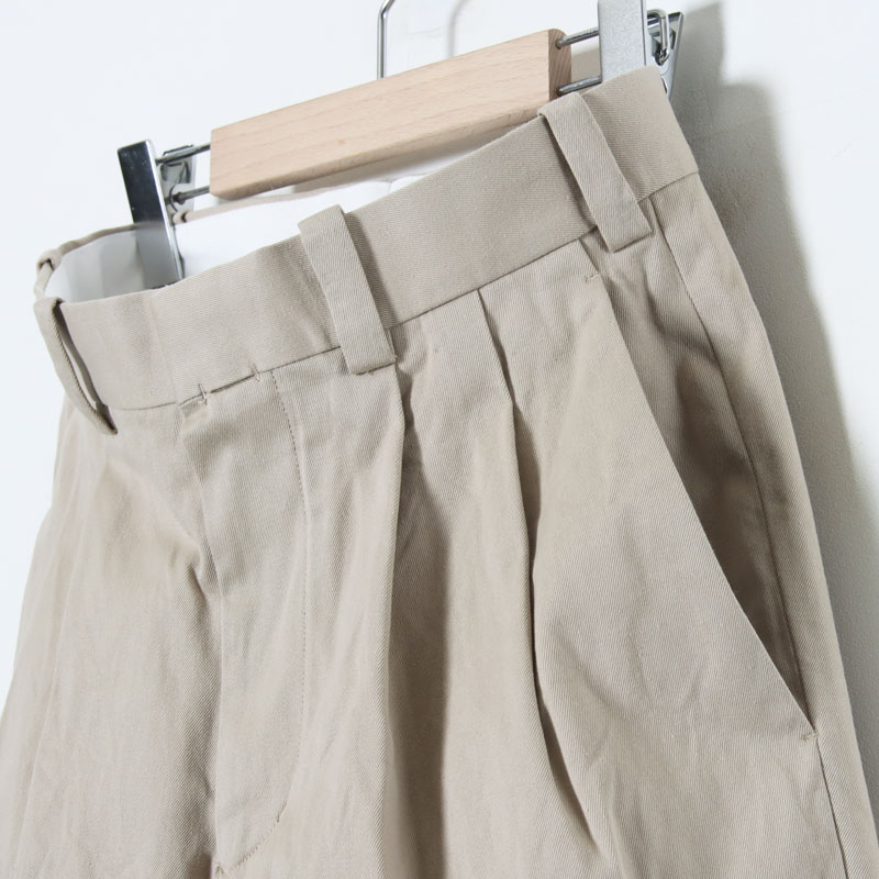 YAECA (ヤエカ) CHINO CLOTH PANTS TWO TUCK TAPERED