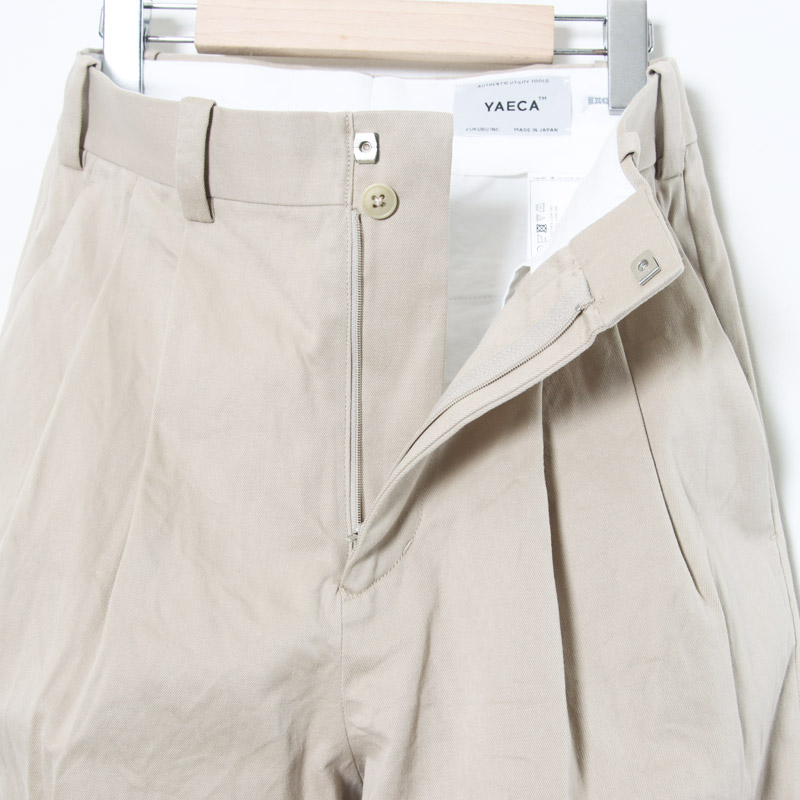 YAECA (ヤエカ) CHINO CLOTH PANTS TWO TUCK TAPERED