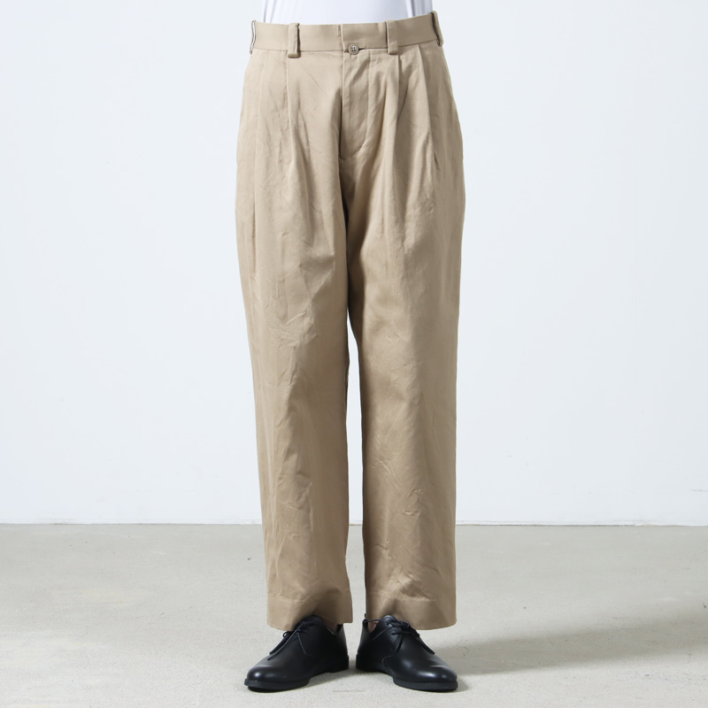 YAECA (ヤエカ) CHINO CLOTH PANTS TWO TUCK TAPERED