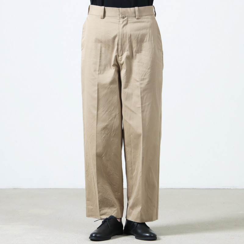 YAECA(䥨) CHINO CLOTH PANTS CREASED