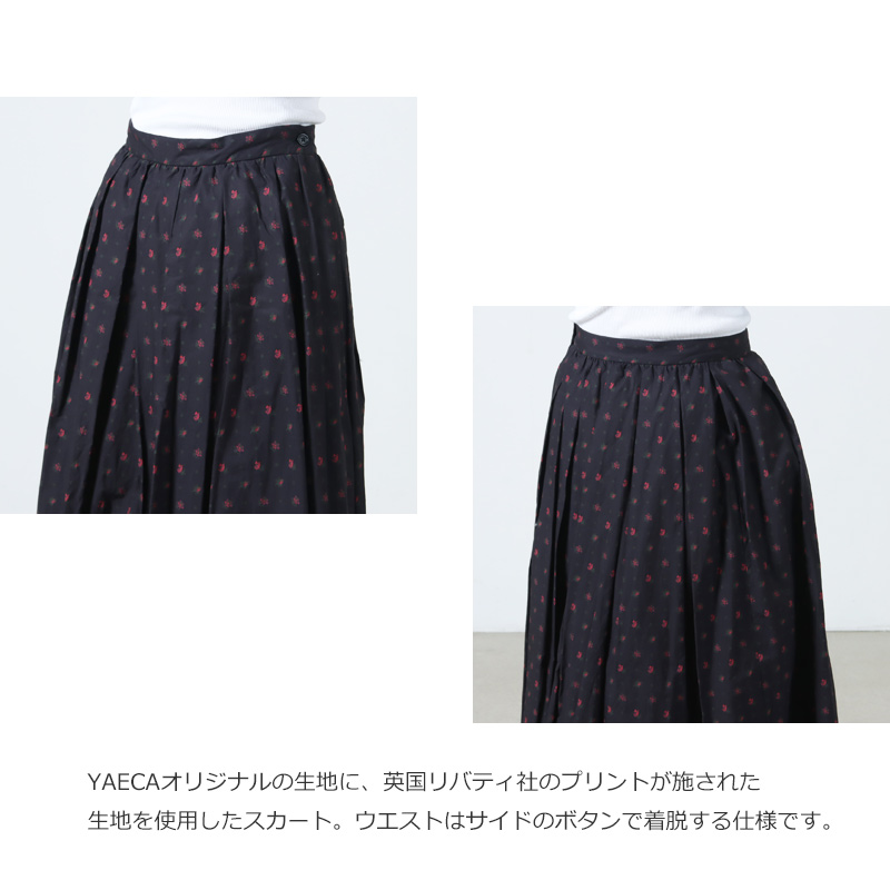 【新品】YAECA タック 　　　　スカート リバティ YAECA [ WRITE ] WOMENS タックスカート (LIBERTY)