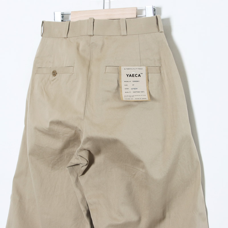 YAECA(ヤエカ) Wチノパンツ ワイド Chino Trousers Wide