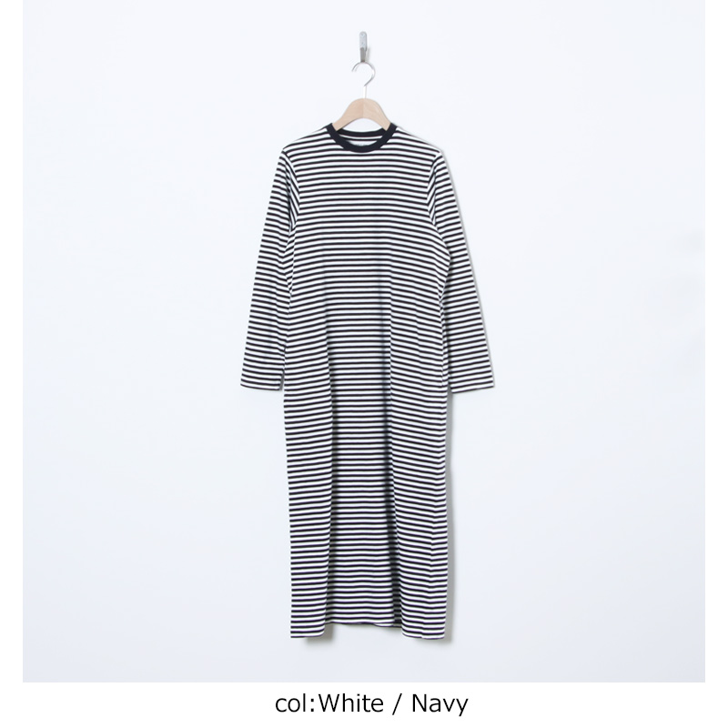 YAECA(�䥨��) Slub Yarn Long-Sleeve T-Shirt Dress