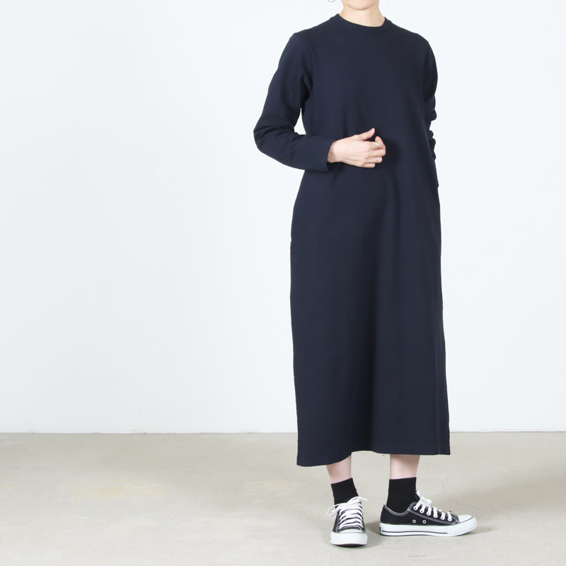 YAECA(�䥨��) Slub Yarn Long-Sleeve T-Shirt Dress