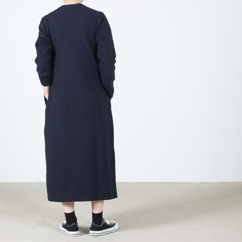 YAECA(�䥨��) Slub Yarn Long-Sleeve T-Shirt Dress
