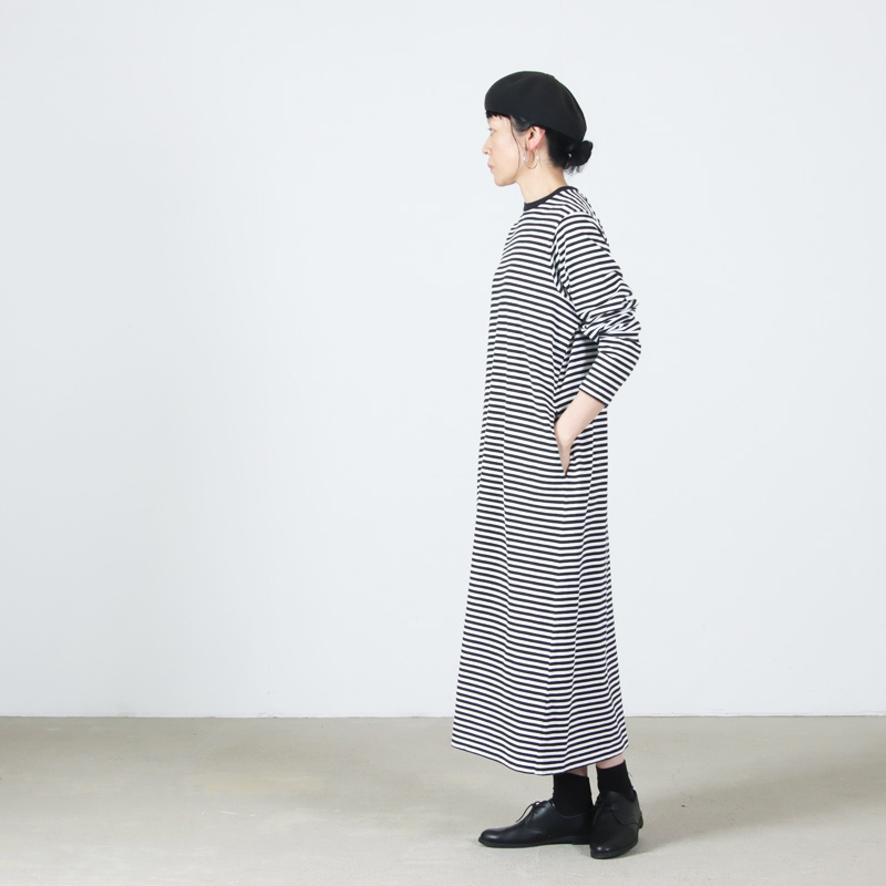 YAECA(�䥨��) Slub Yarn Long-Sleeve T-Shirt Dress