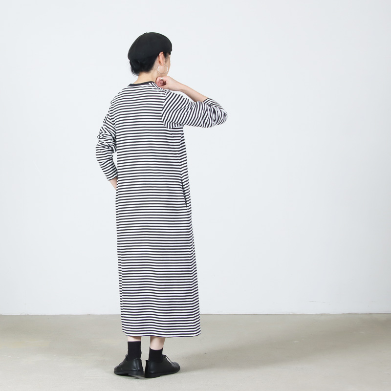 YAECA(�䥨��) Slub Yarn Long-Sleeve T-Shirt Dress