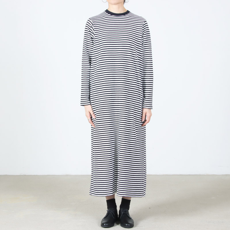 YAECA(�䥨��) Slub Yarn Long-Sleeve T-Shirt Dress