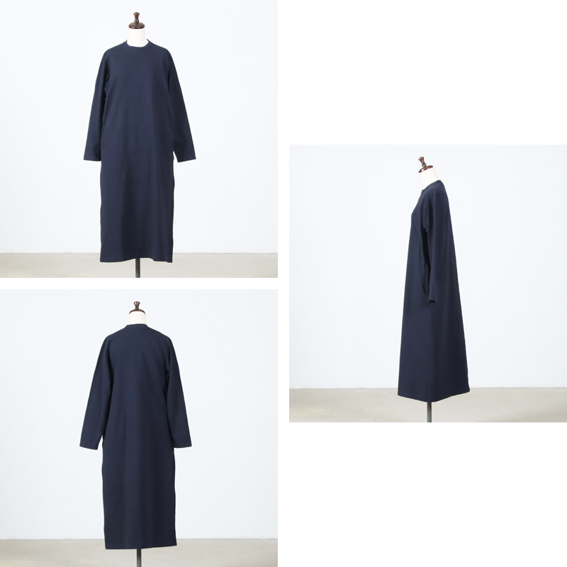 YAECA(�䥨��) Slub Yarn Long-Sleeve T-Shirt Dress