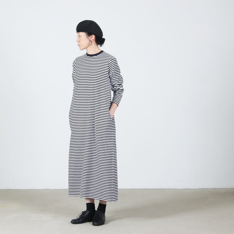 YAECA(�䥨��) Slub Yarn Long-Sleeve T-Shirt Dress