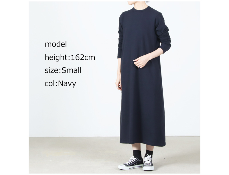 YAECA(�䥨��) Slub Yarn Long-Sleeve T-Shirt Dress