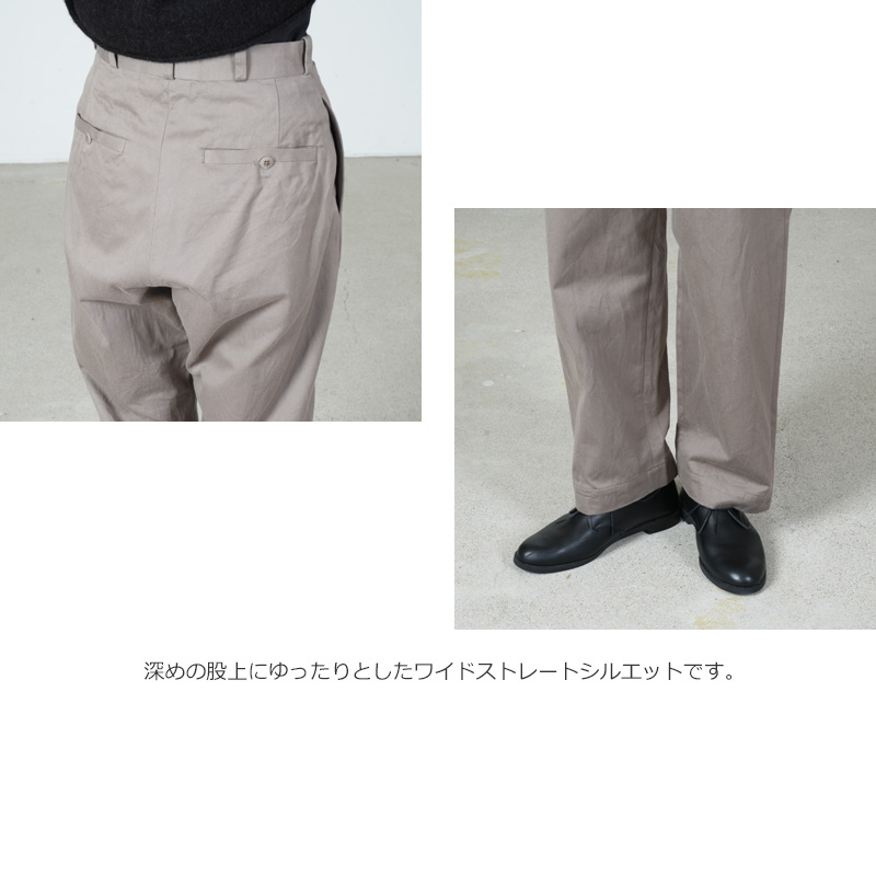 YAECA(�䥨��) Chino Trousers Wide Straight #WOMEN