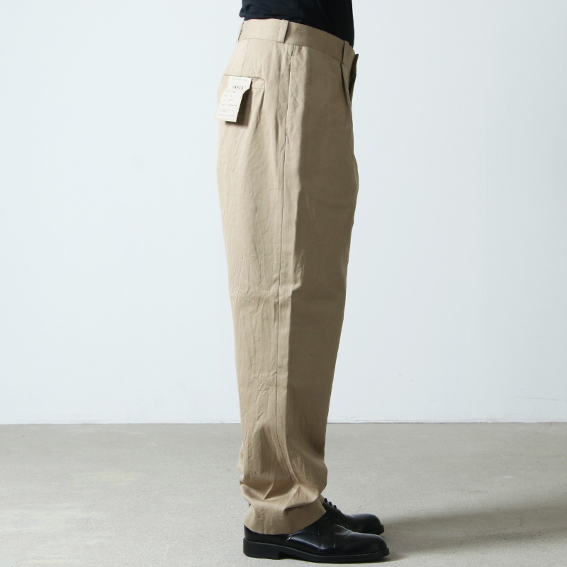 yaeca chino cloth pants tuck tapered