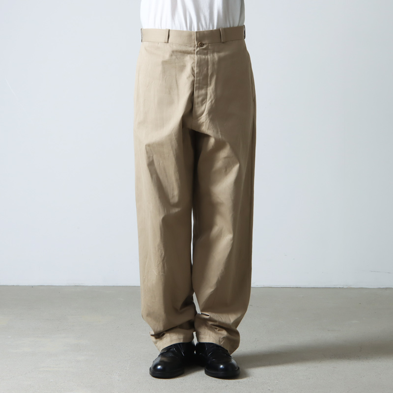 YAECA WIDE TAPERED CHINO CLOTH PANTS