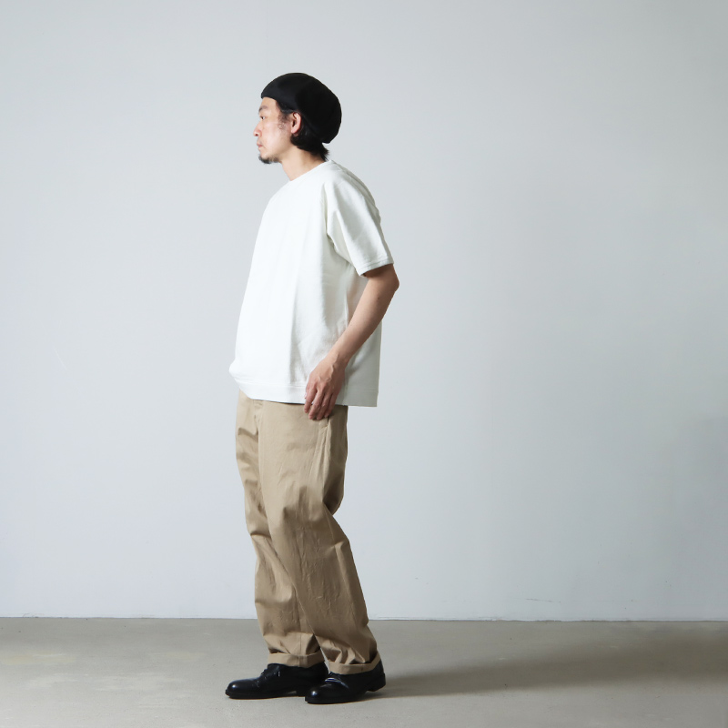 【下げ札あり】YAECA ワイドチノパンツ  TUCK TAPERED