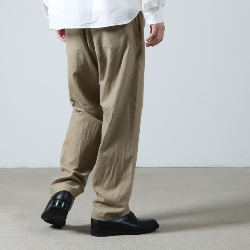 YAECA (ヤエカ) CHINO CLOTH PANTS WIDE TAPERED / チノクロス