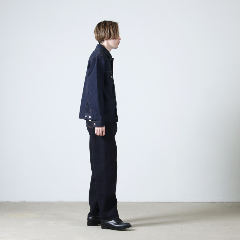 YAECA(䥨) 13-14W DENIM PANTS WIDE STRAIGHT