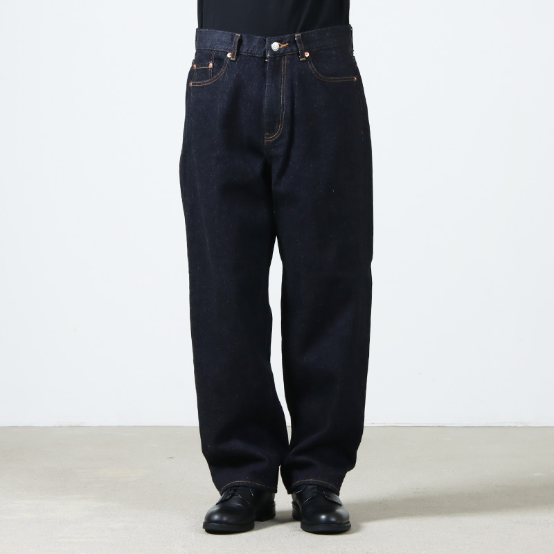 YAECA(䥨) 13-14W DENIM PANTS WIDE STRAIGHT